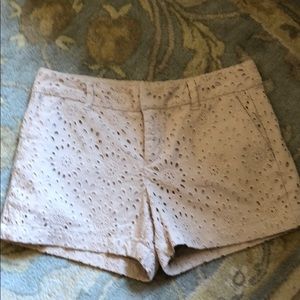 Cotton eyelet shorts